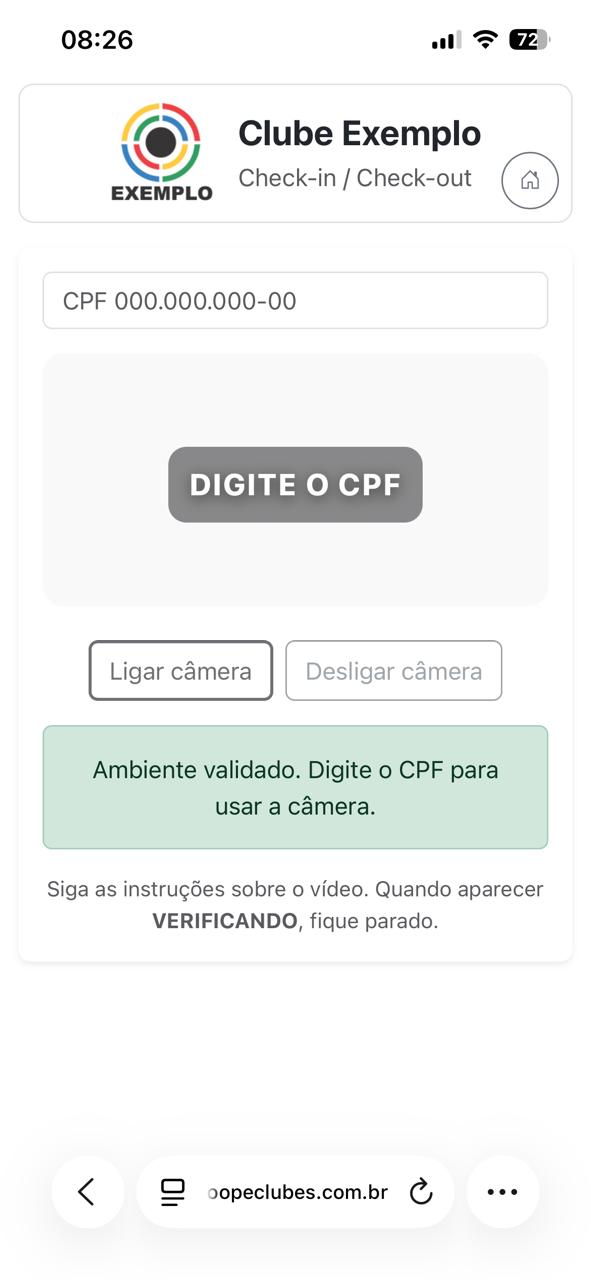 Tela de leitura facial